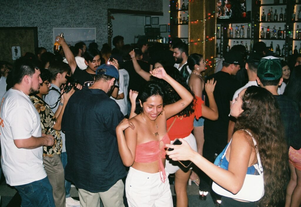 Guests dancing at a Frisco party – 360 photo booth rental Dallas